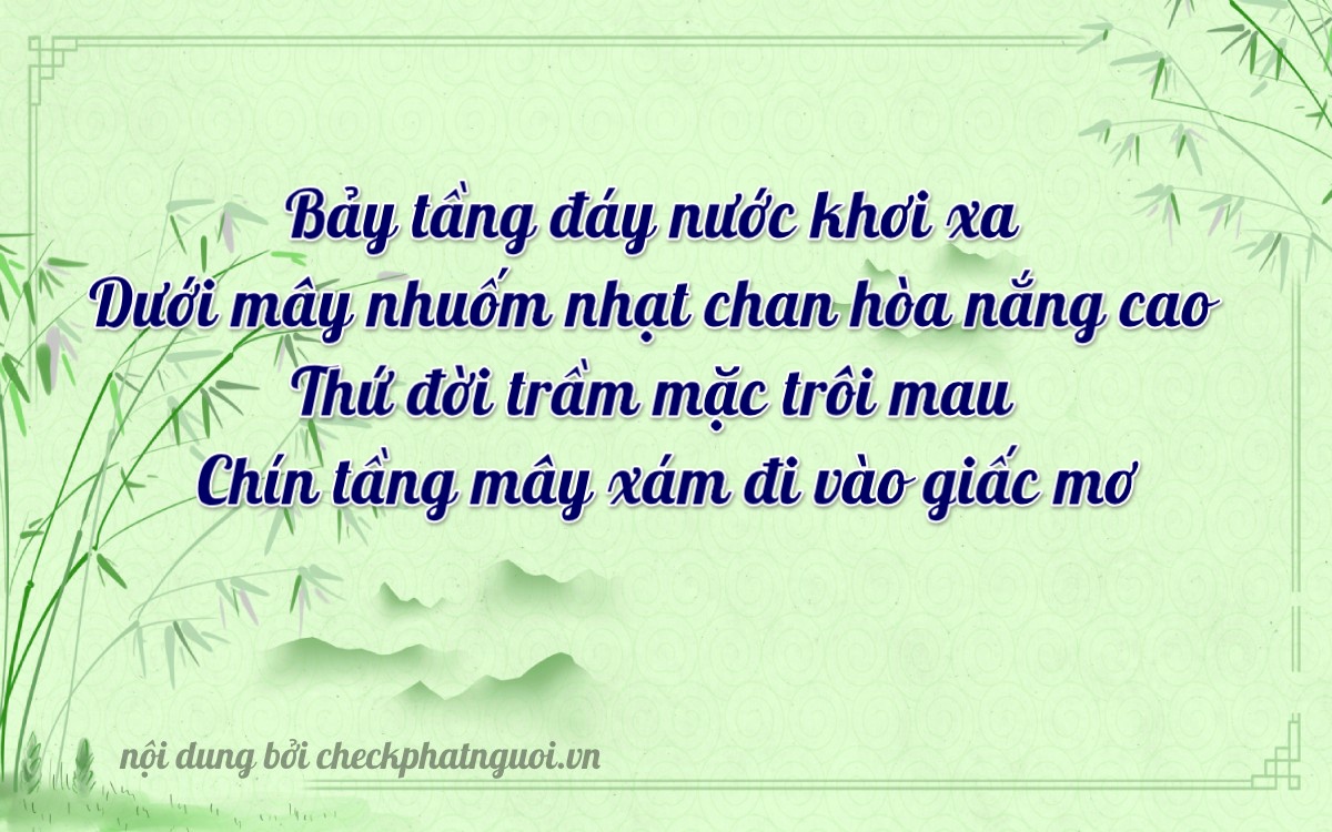 Bài thơ ý nghĩa cho <b>biển số 47A-73789</b> tại website checkphatnguoi.vn