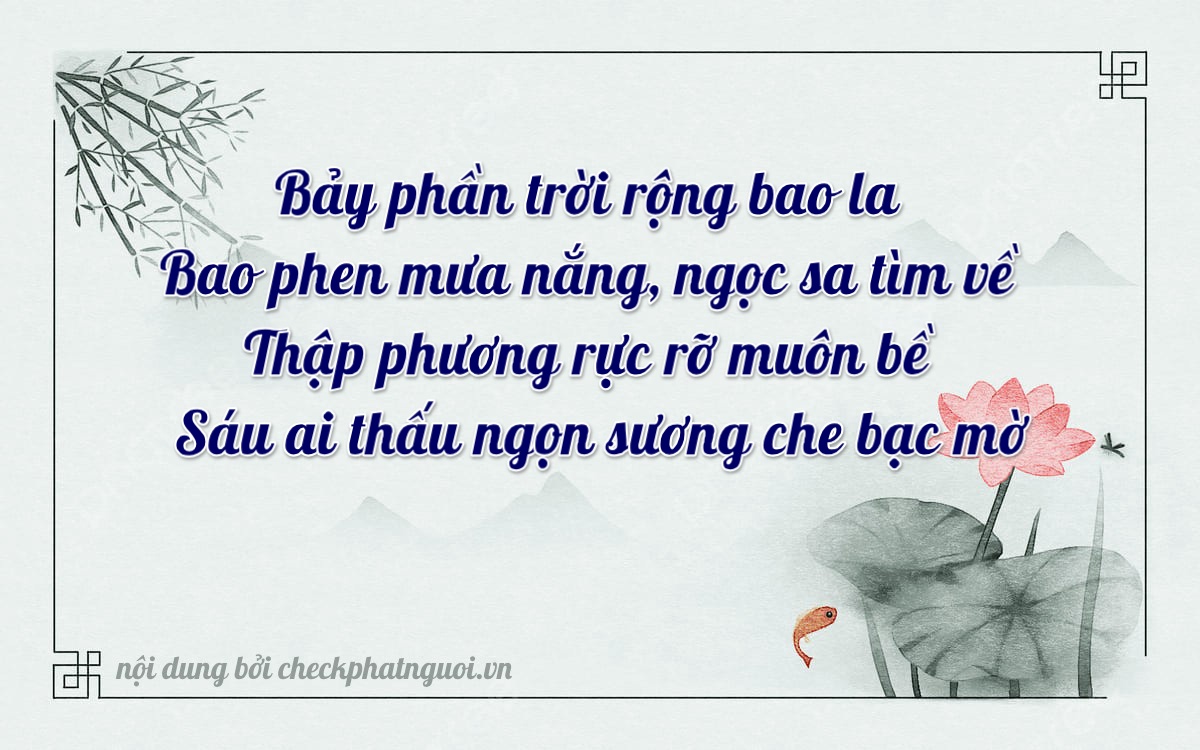 Bài thơ ý nghĩa cho <b>biển số 47A-75716</b> tại website checkphatnguoi.vn