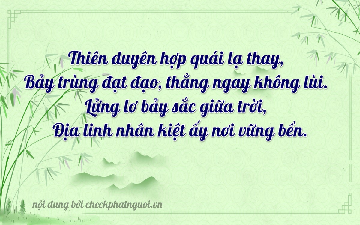 Bài thơ ý nghĩa cho <b>biển số 47A-77721</b> tại website checkphatnguoi.vn