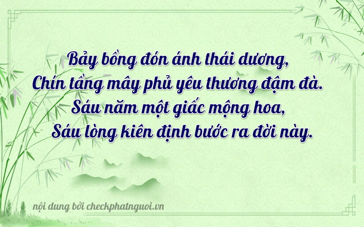 Bài thơ ý nghĩa cho <b>biển số 47A-79666</b> tại website checkphatnguoi.vn
