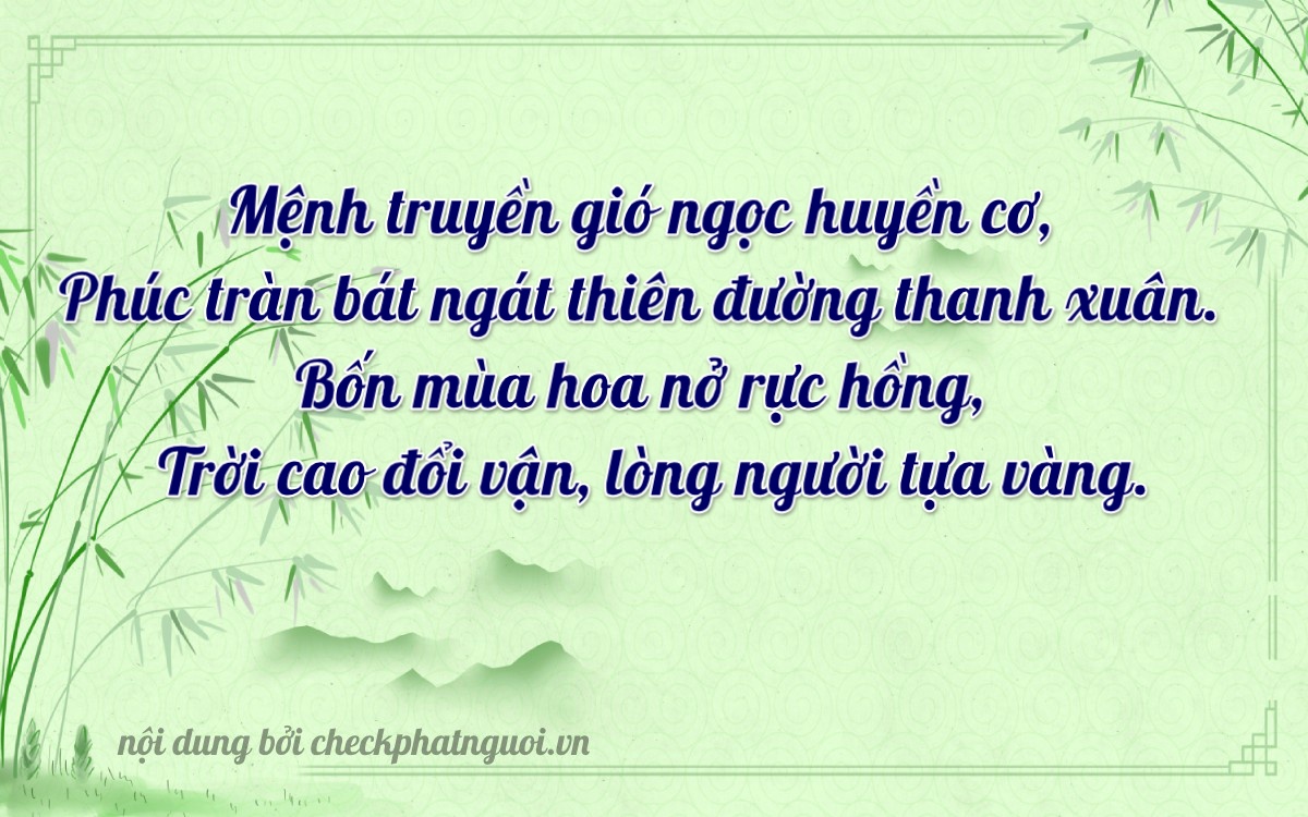 Bài thơ ý nghĩa cho <b>biển số 47A-81049</b> tại website checkphatnguoi.vn