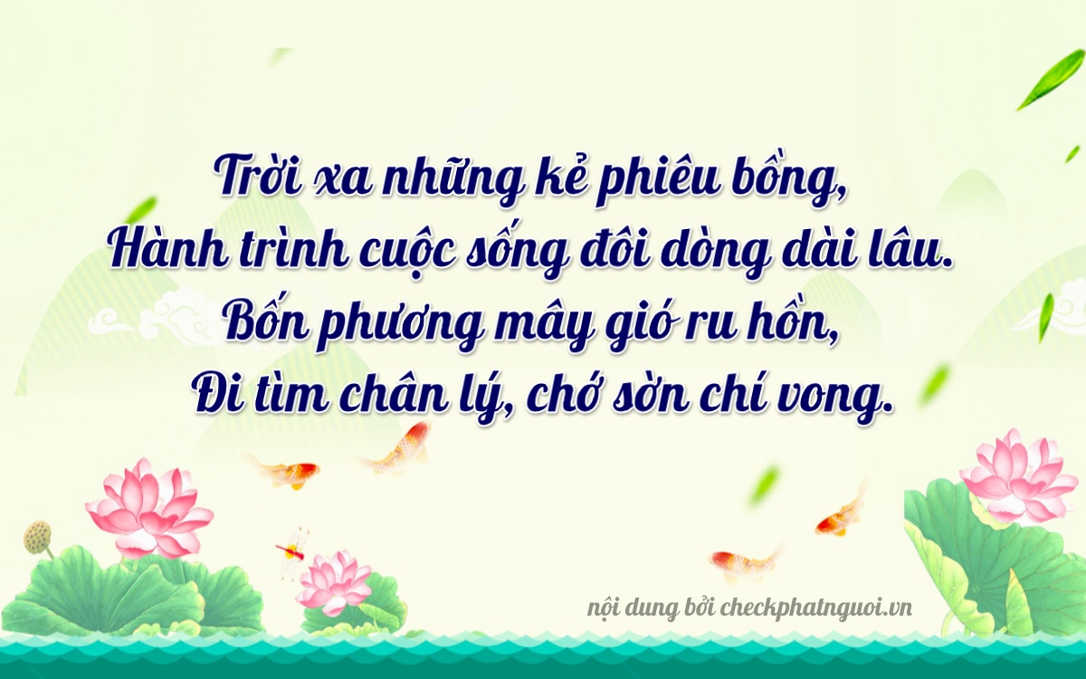 Bài thơ ý nghĩa cho <b>biển số 47A-81708</b> tại website checkphatnguoi.vn