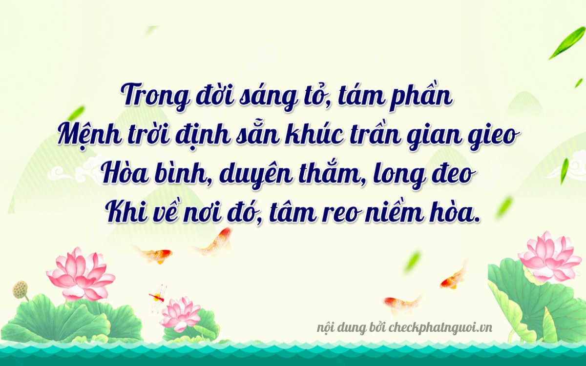 Bài thơ ý nghĩa cho <b>biển số 47A-84850</b> tại website checkphatnguoi.vn