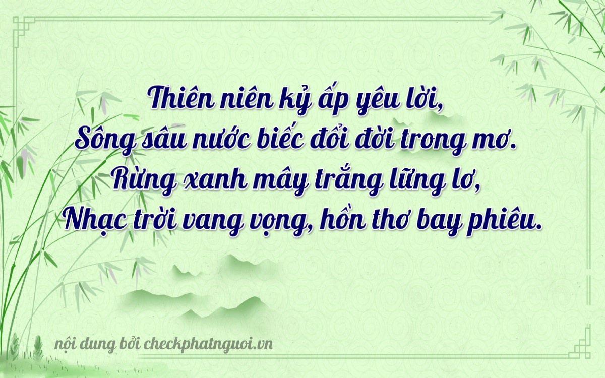 Bài thơ ý nghĩa cho <b>biển số 47A-86114</b> tại website checkphatnguoi.vn