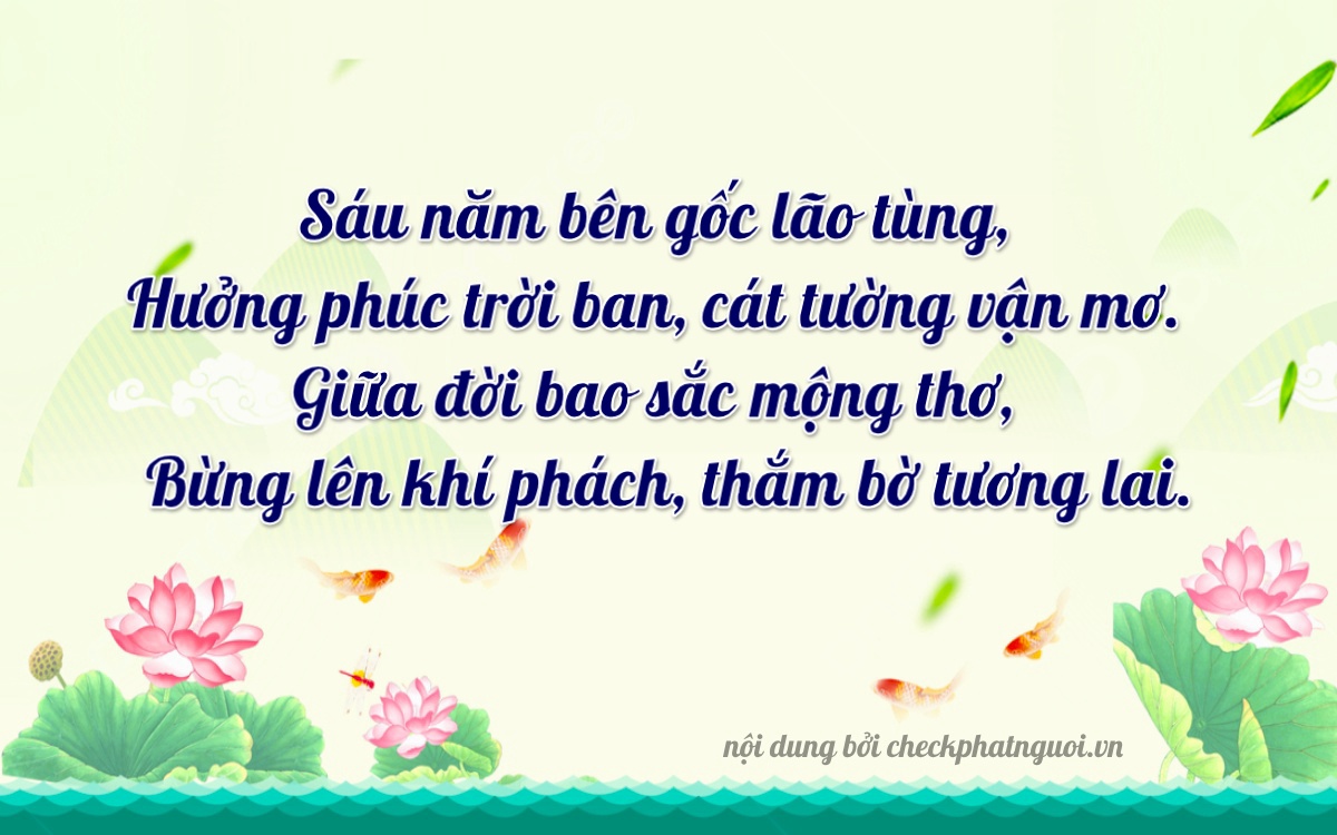 Bài thơ ý nghĩa cho <b>biển số 47A-86568</b> tại website checkphatnguoi.vn