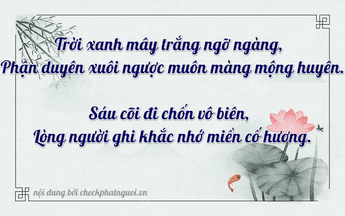 Bài thơ ý nghĩa cho <b>biển số 47A-87666</b> tại website checkphatnguoi.vn