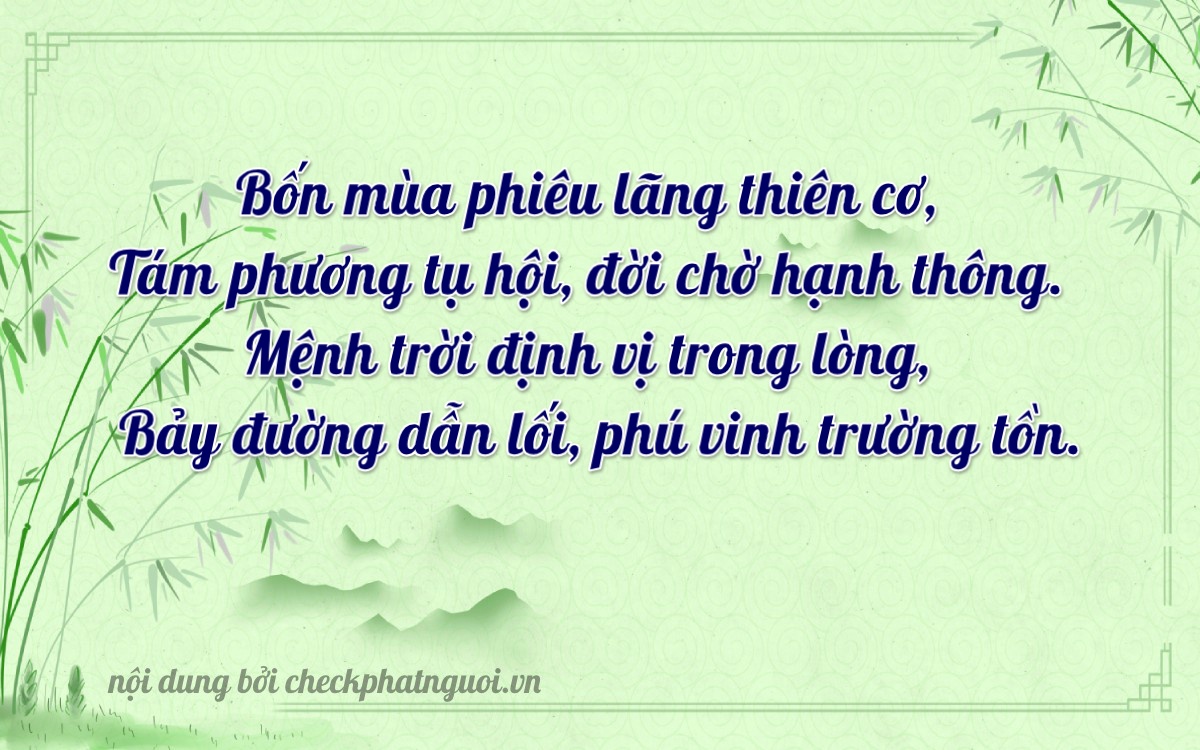 Bài thơ ý nghĩa cho <b>biển số 47A-88477</b> tại website checkphatnguoi.vn
