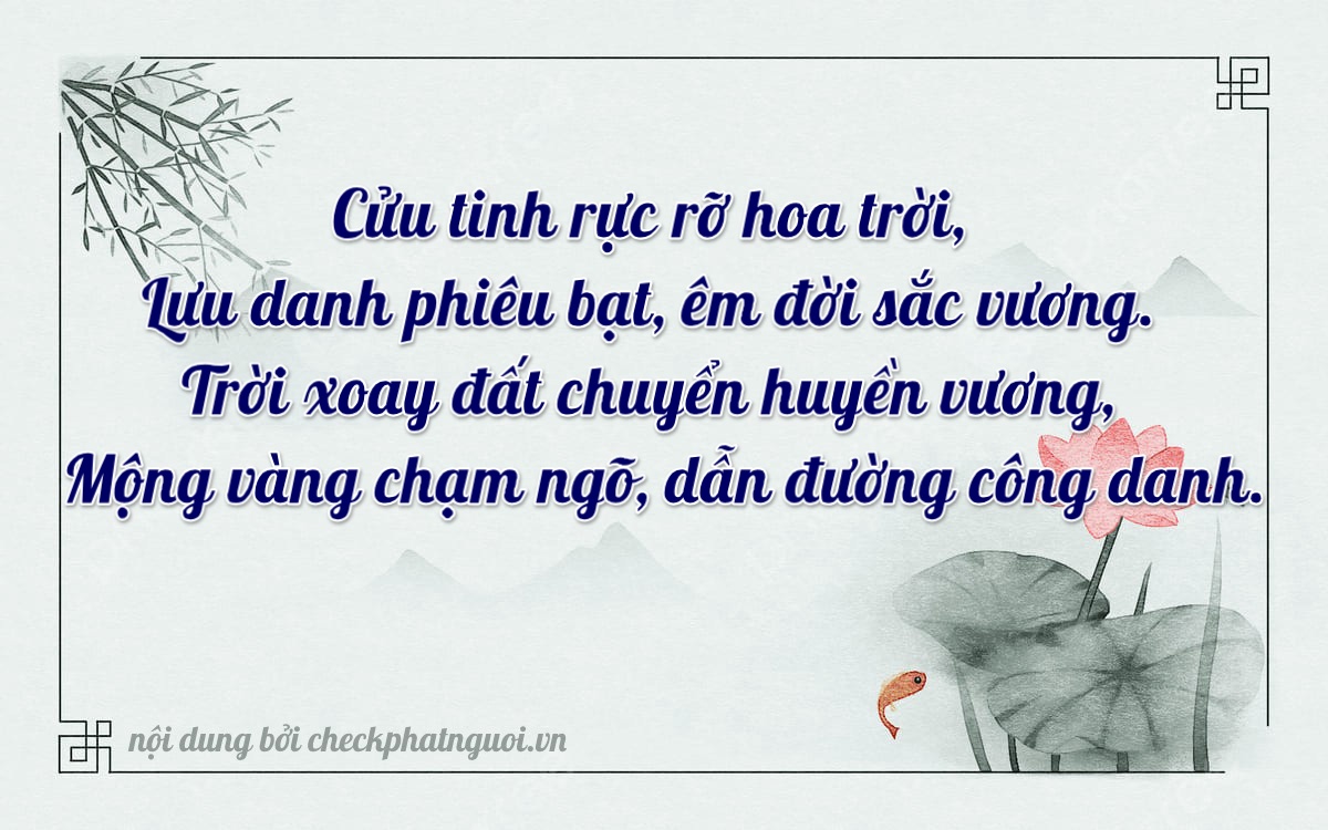 Bài thơ ý nghĩa cho <b>biển số 47A-88699</b> tại website checkphatnguoi.vn