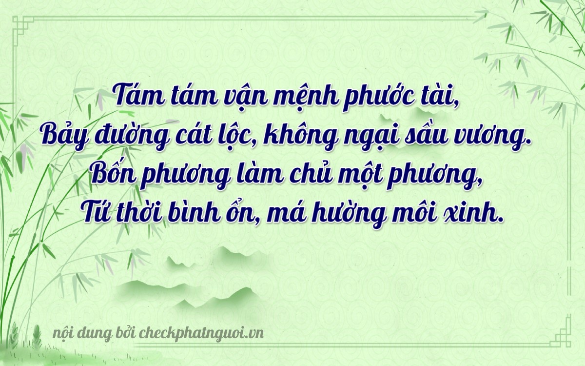 Bài thơ ý nghĩa cho <b>biển số 47A-88744</b> tại website checkphatnguoi.vn