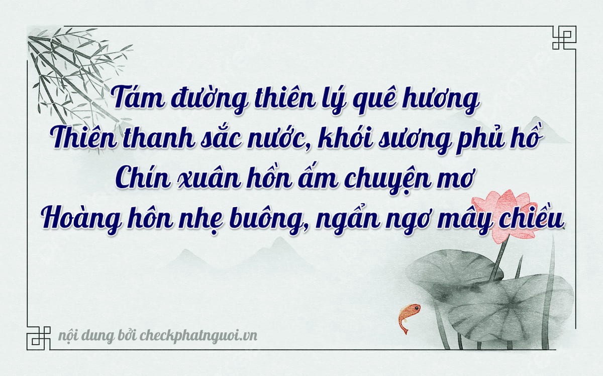 Bài thơ ý nghĩa cho <b>biển số 47A-89274</b> tại website checkphatnguoi.vn
