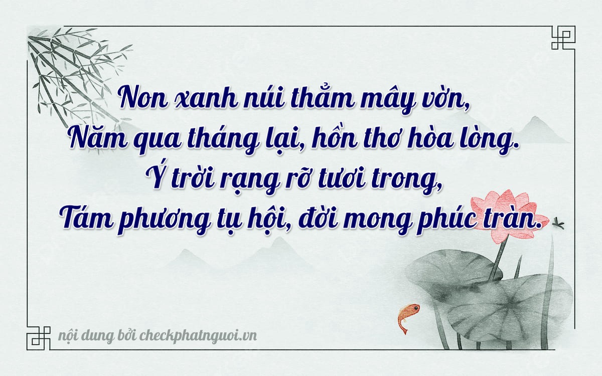 Bài thơ ý nghĩa cho <b>biển số 47A-91958</b> tại website checkphatnguoi.vn