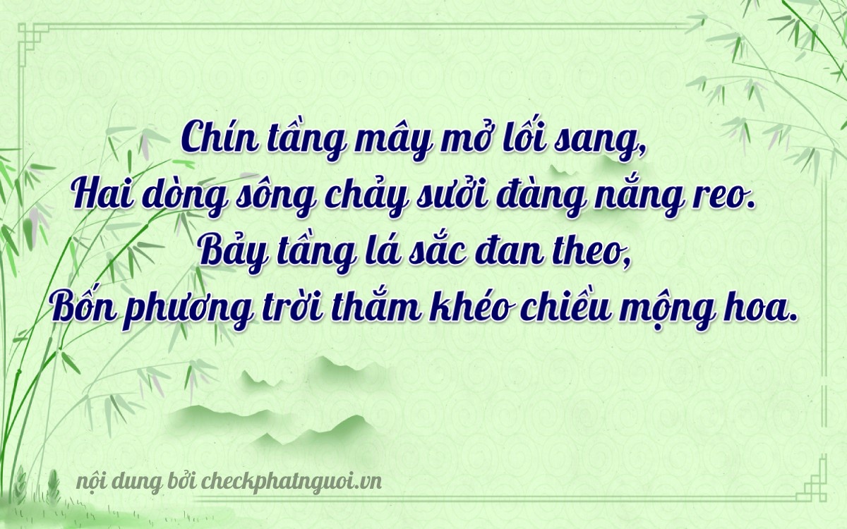 Bài thơ ý nghĩa cho <b>biển số 47A-92741</b> tại website checkphatnguoi.vn