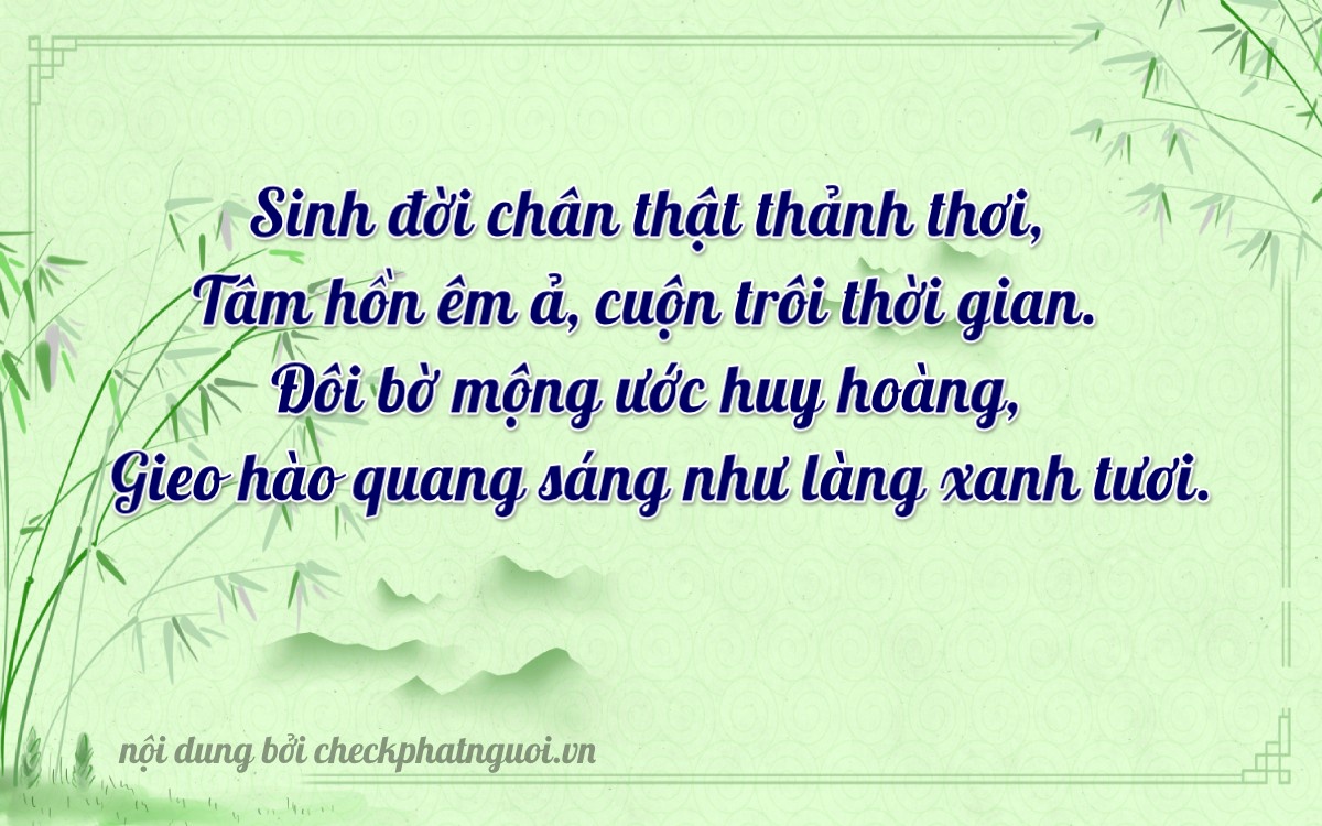 Bài thơ ý nghĩa cho <b>biển số 47A-96971</b> tại website checkphatnguoi.vn
