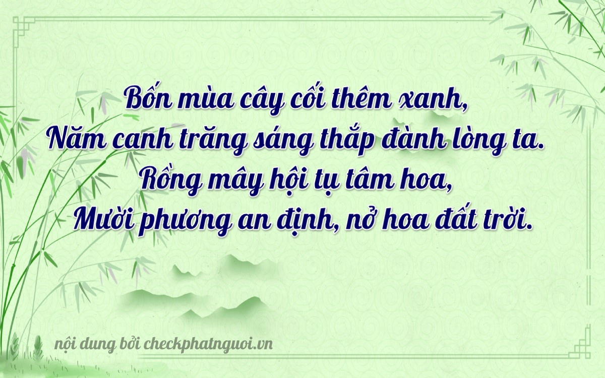 Bài thơ ý nghĩa cho <b>biển số 47AA-04510</b> tại website checkphatnguoi.vn