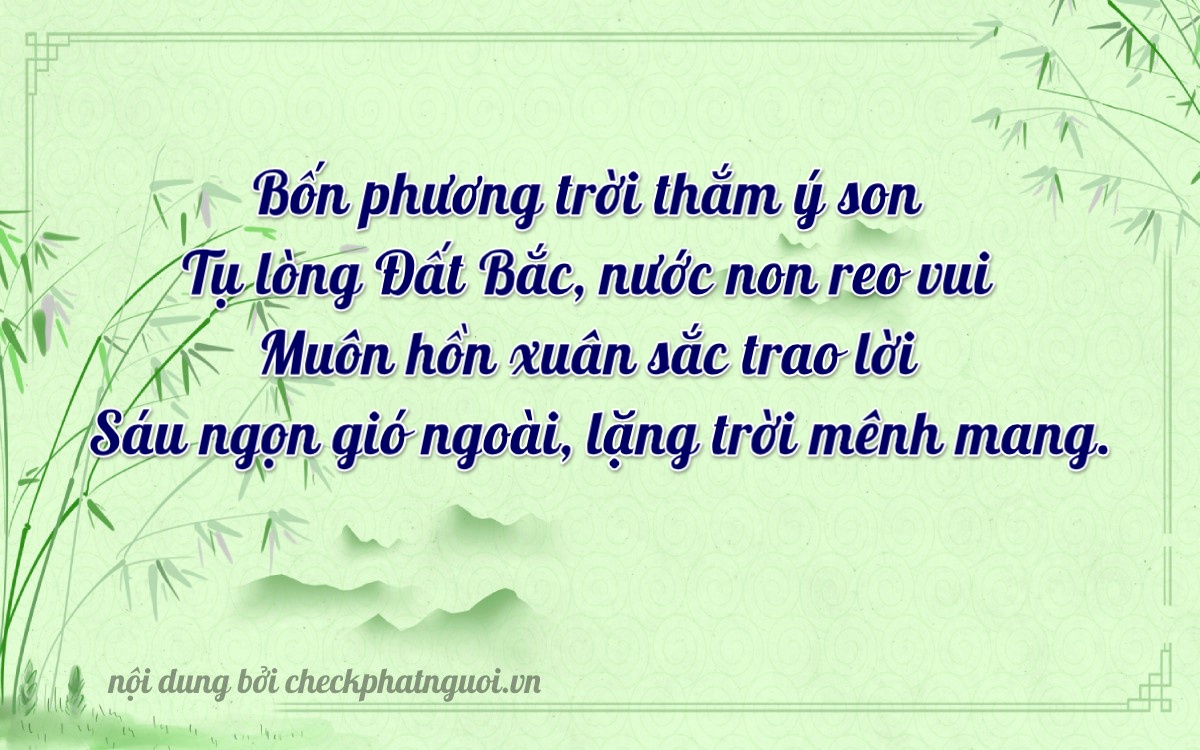 Bài thơ ý nghĩa cho <b>biển số 47AA-04567</b> tại website checkphatnguoi.vn