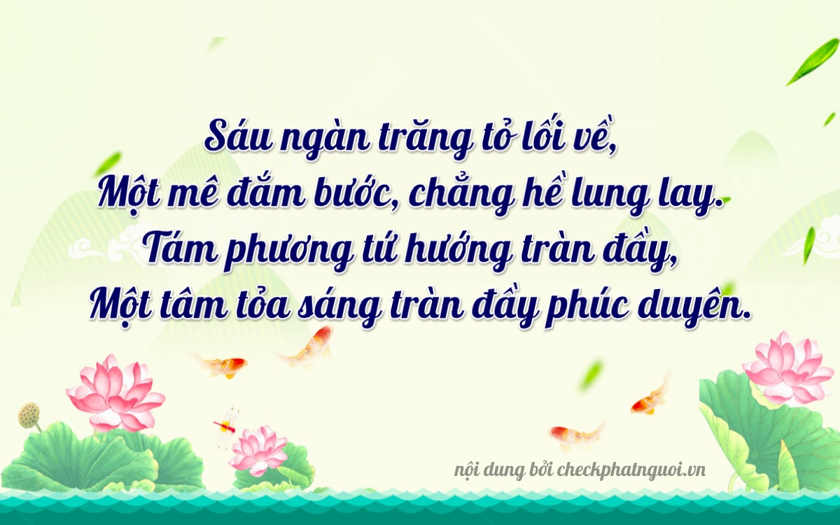 Bài thơ ý nghĩa cho <b>biển số 47AA-06181</b> tại website checkphatnguoi.vn