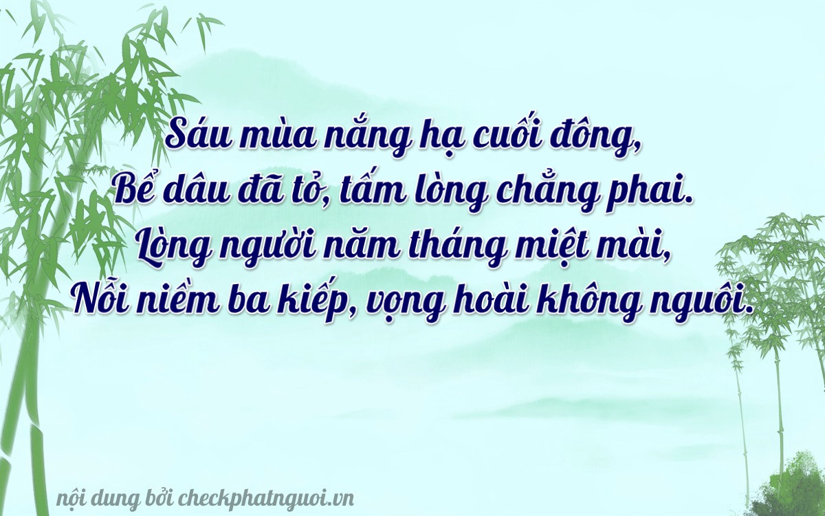Bài thơ ý nghĩa cho <b>biển số 47AA-29603</b> tại website checkphatnguoi.vn