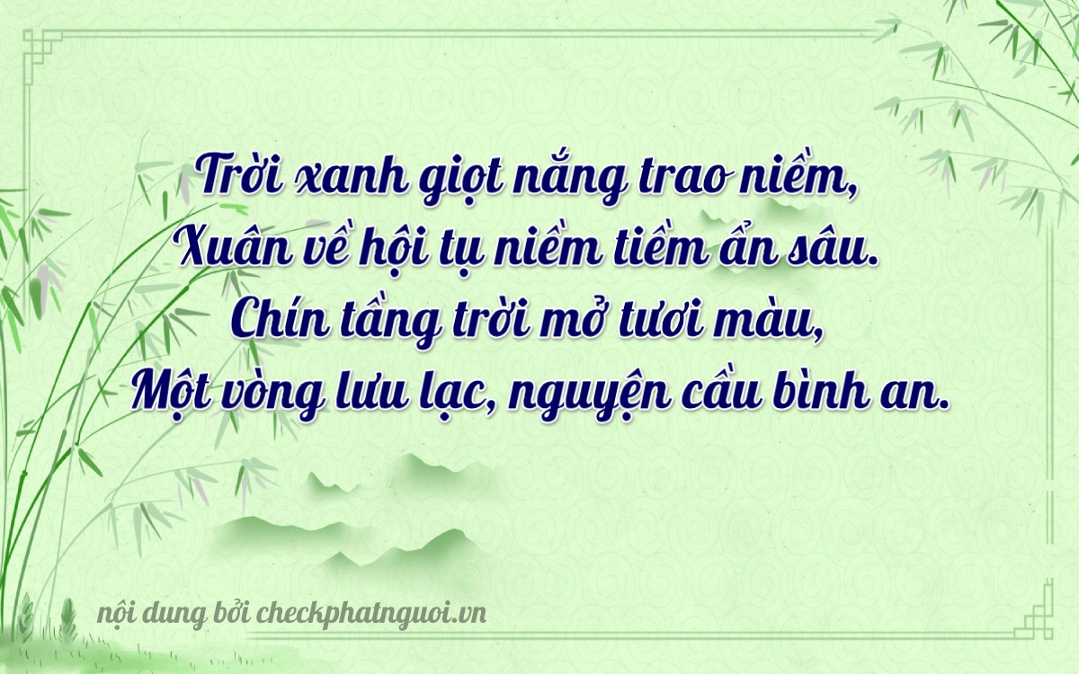Bài thơ ý nghĩa cho <b>biển số 47AA-56981</b> tại website checkphatnguoi.vn