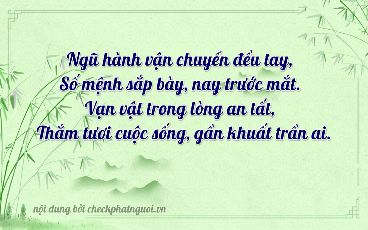 Bài thơ ý nghĩa cho <b>biển số 47AA-58510</b> tại website checkphatnguoi.vn