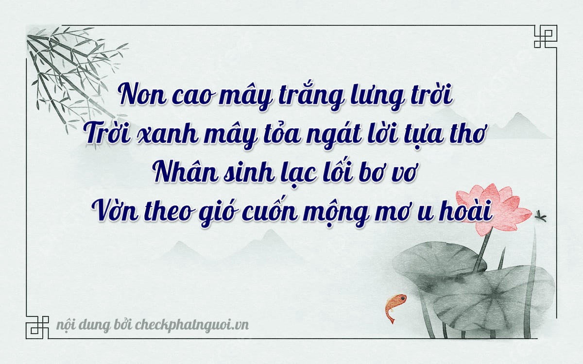 Bài thơ ý nghĩa cho <b>biển số 47AB-01432</b> tại website checkphatnguoi.vn