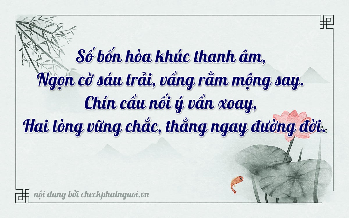 Bài thơ ý nghĩa cho <b>biển số 47AB-04692</b> tại website checkphatnguoi.vn