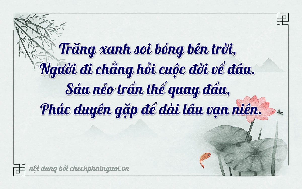 Bài thơ ý nghĩa cho <b>biển số 47AB-06489</b> tại website checkphatnguoi.vn