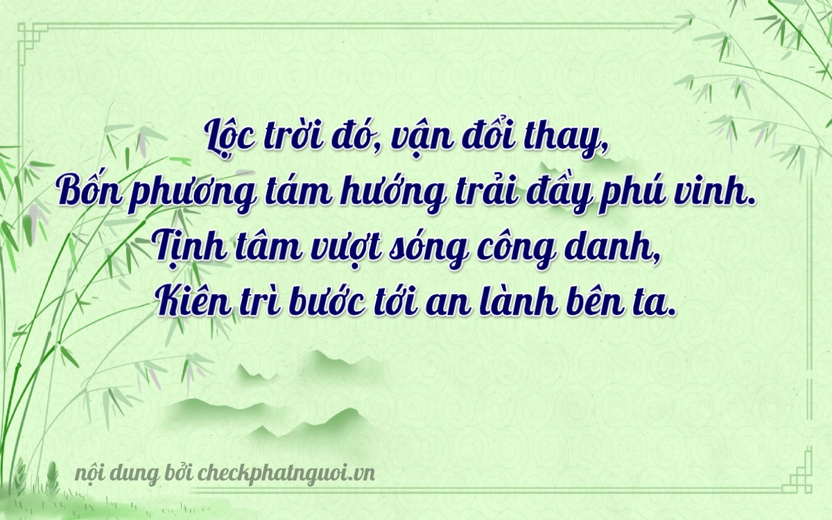 Bài thơ ý nghĩa cho <b>biển số 47AB-07244</b> tại website checkphatnguoi.vn