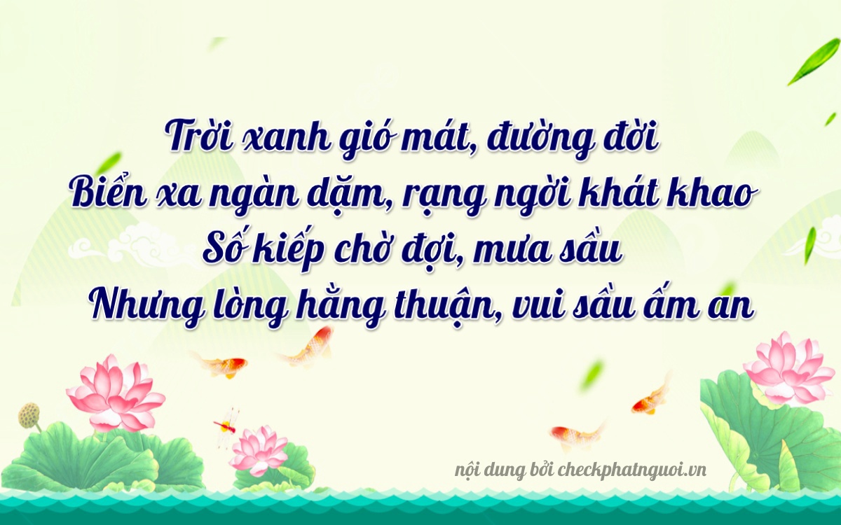 Bài thơ ý nghĩa cho <b>biển số 47AB-10615</b> tại website checkphatnguoi.vn