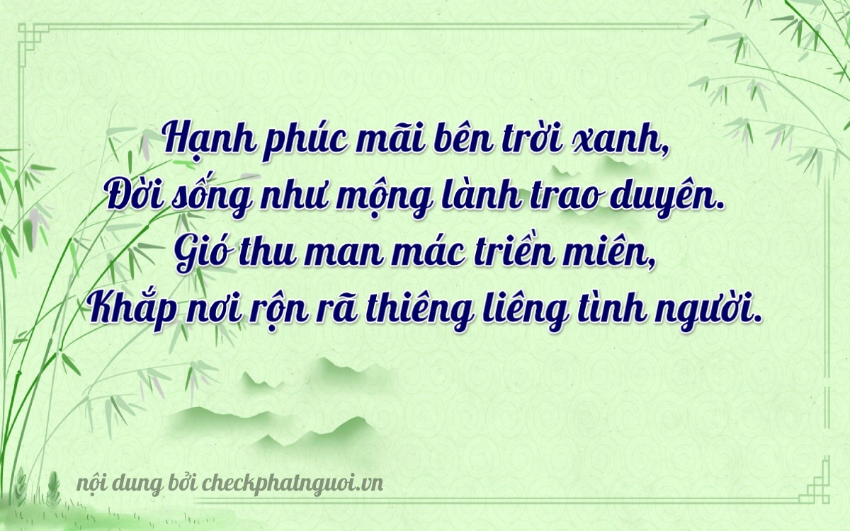Bài thơ ý nghĩa cho <b>biển số 47AB-12065</b> tại website checkphatnguoi.vn