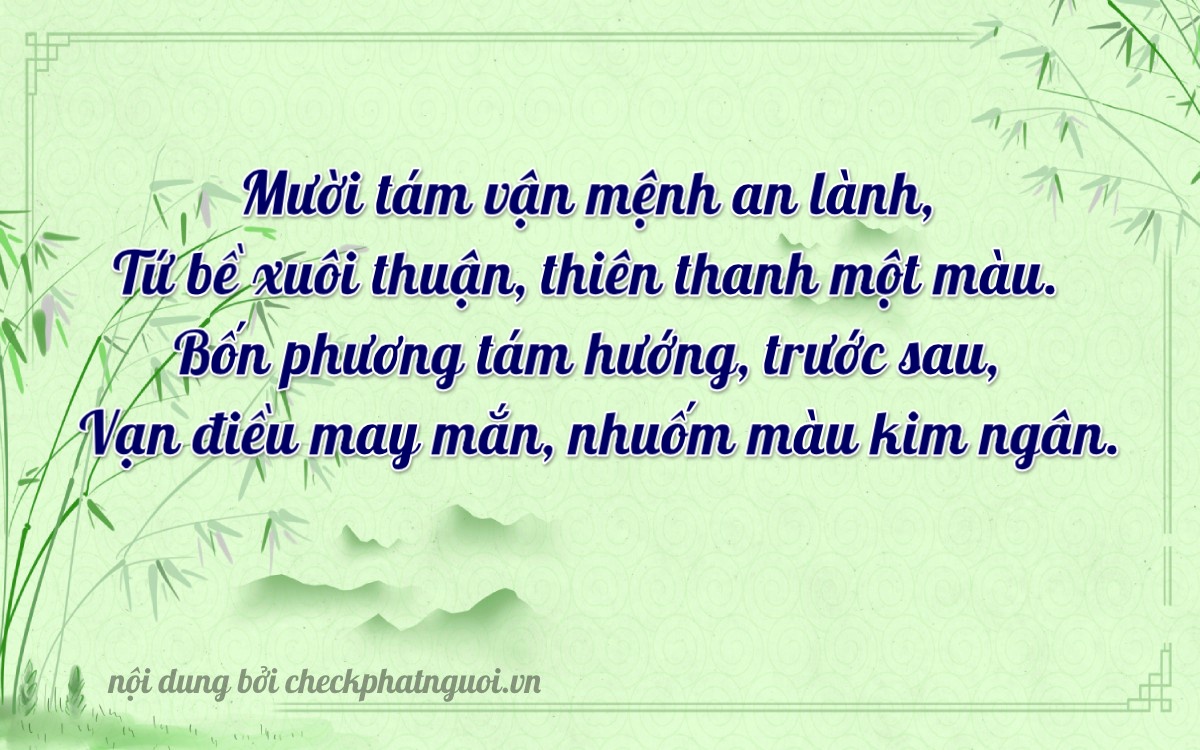 Bài thơ ý nghĩa cho <b>biển số 47AB-18440</b> tại website checkphatnguoi.vn