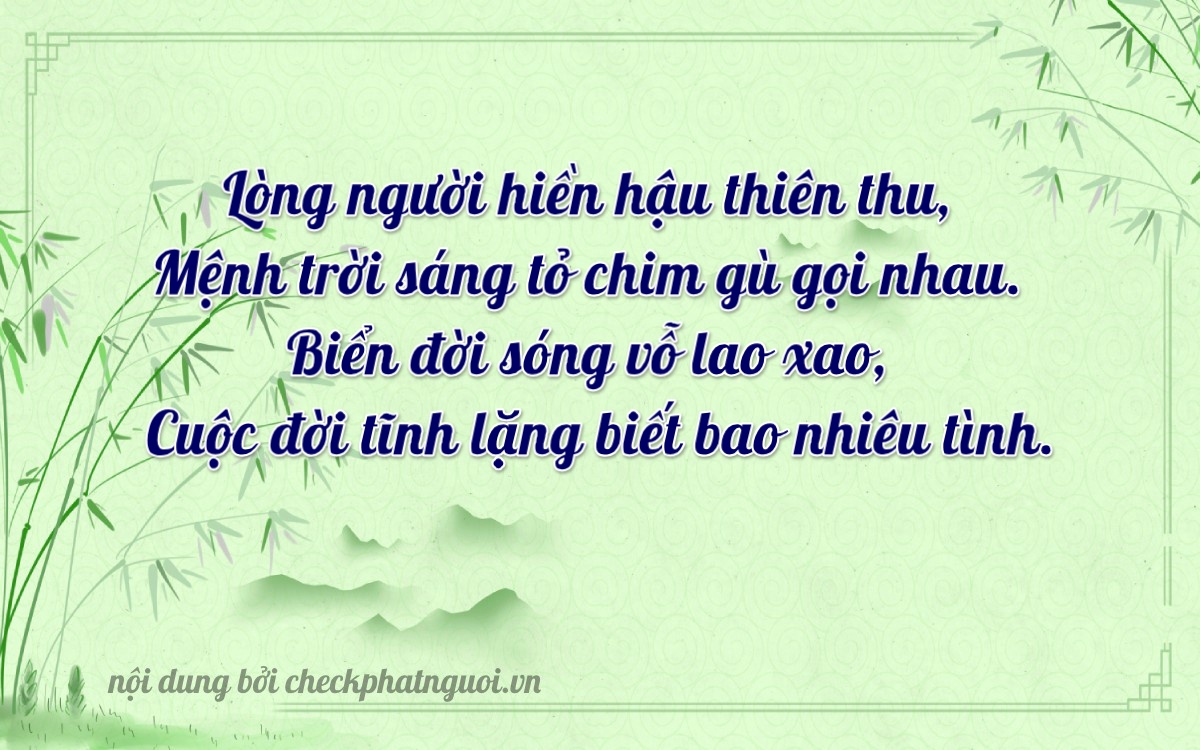 Bài thơ ý nghĩa cho <b>biển số 47AB-38476</b> tại website checkphatnguoi.vn