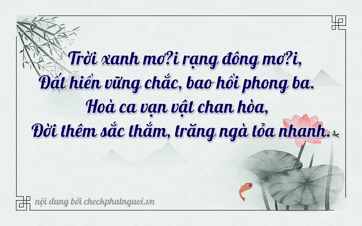 Bài thơ ý nghĩa cho <b>biển số 47AB-52274</b> tại website checkphatnguoi.vn