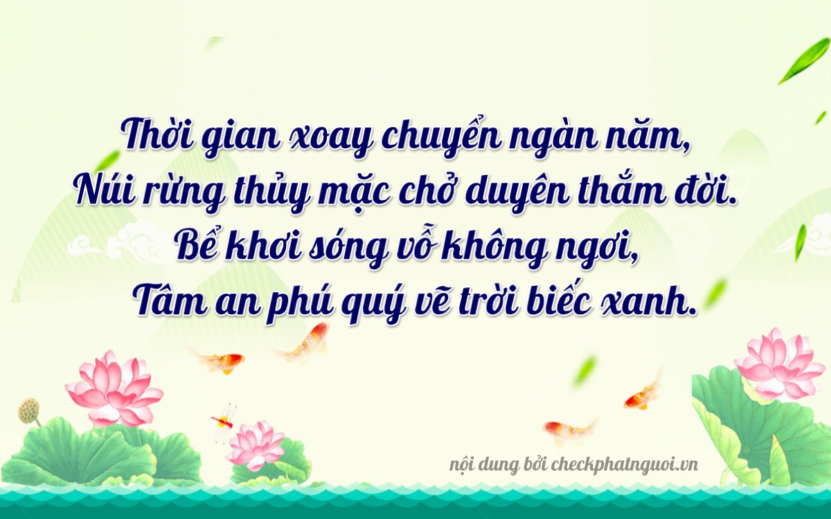 Bài thơ ý nghĩa cho <b>biển số 47AB-78126</b> tại website checkphatnguoi.vn