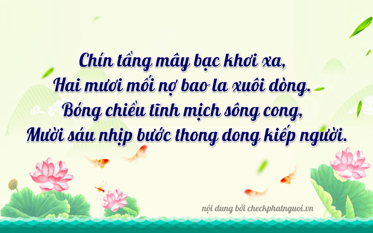 Bài thơ ý nghĩa cho <b>biển số 47AB-92916</b> tại website checkphatnguoi.vn