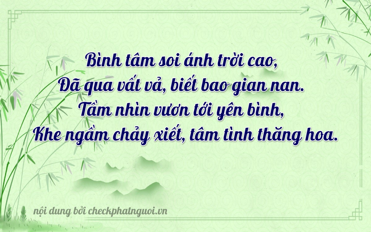 Bài thơ ý nghĩa cho <b>biển số 47AB-95316</b> tại website checkphatnguoi.vn