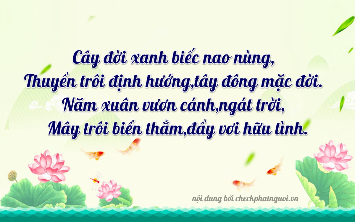 Bài thơ ý nghĩa cho <b>biển số 47AC-07155</b> tại website checkphatnguoi.vn