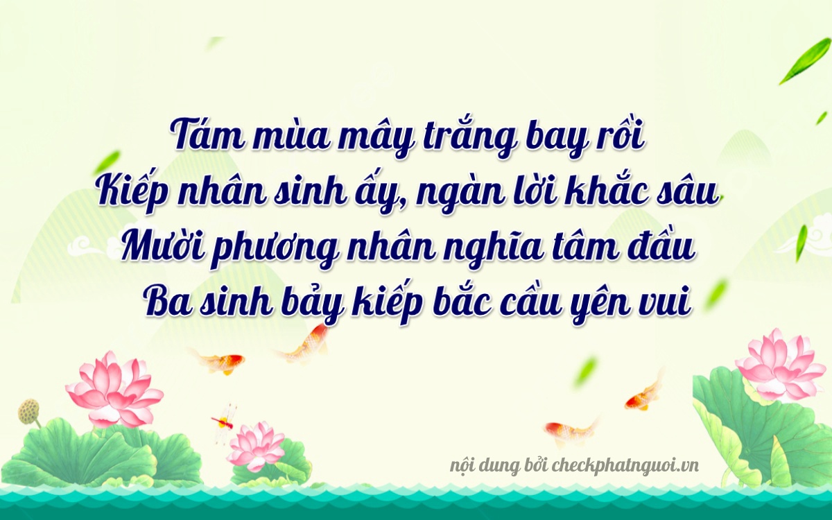 Bài thơ ý nghĩa cho <b>biển số 47AD-08113</b> tại website checkphatnguoi.vn