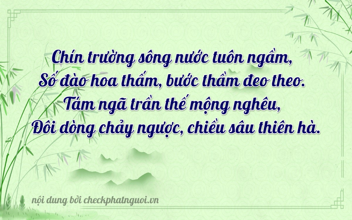 Bài thơ ý nghĩa cho <b>biển số 47AD-09852</b> tại website checkphatnguoi.vn