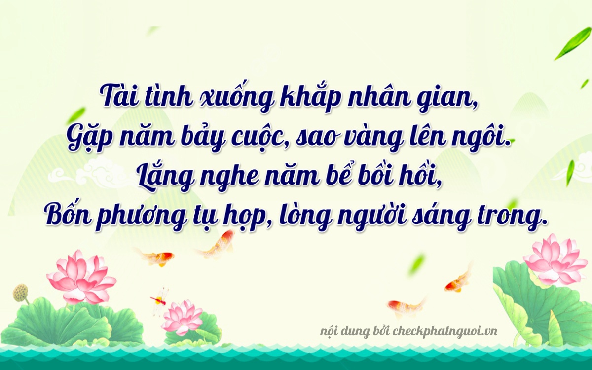 Bài thơ ý nghĩa cho <b>biển số 47AD-17543</b> tại website checkphatnguoi.vn