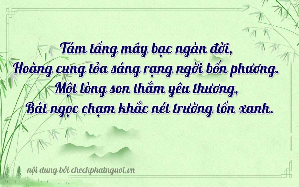 Bài thơ ý nghĩa cho <b>biển số 47AD-18182</b> tại website checkphatnguoi.vn