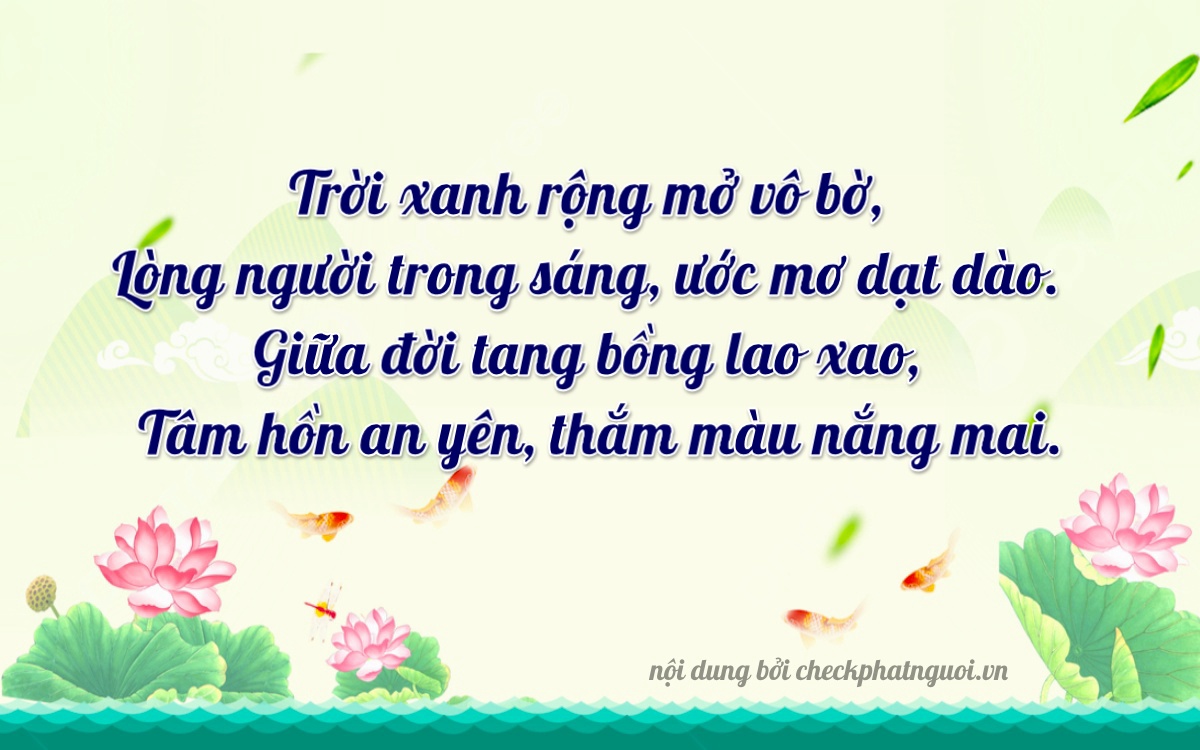 Bài thơ ý nghĩa cho <b>biển số 47AD-18265</b> tại website checkphatnguoi.vn