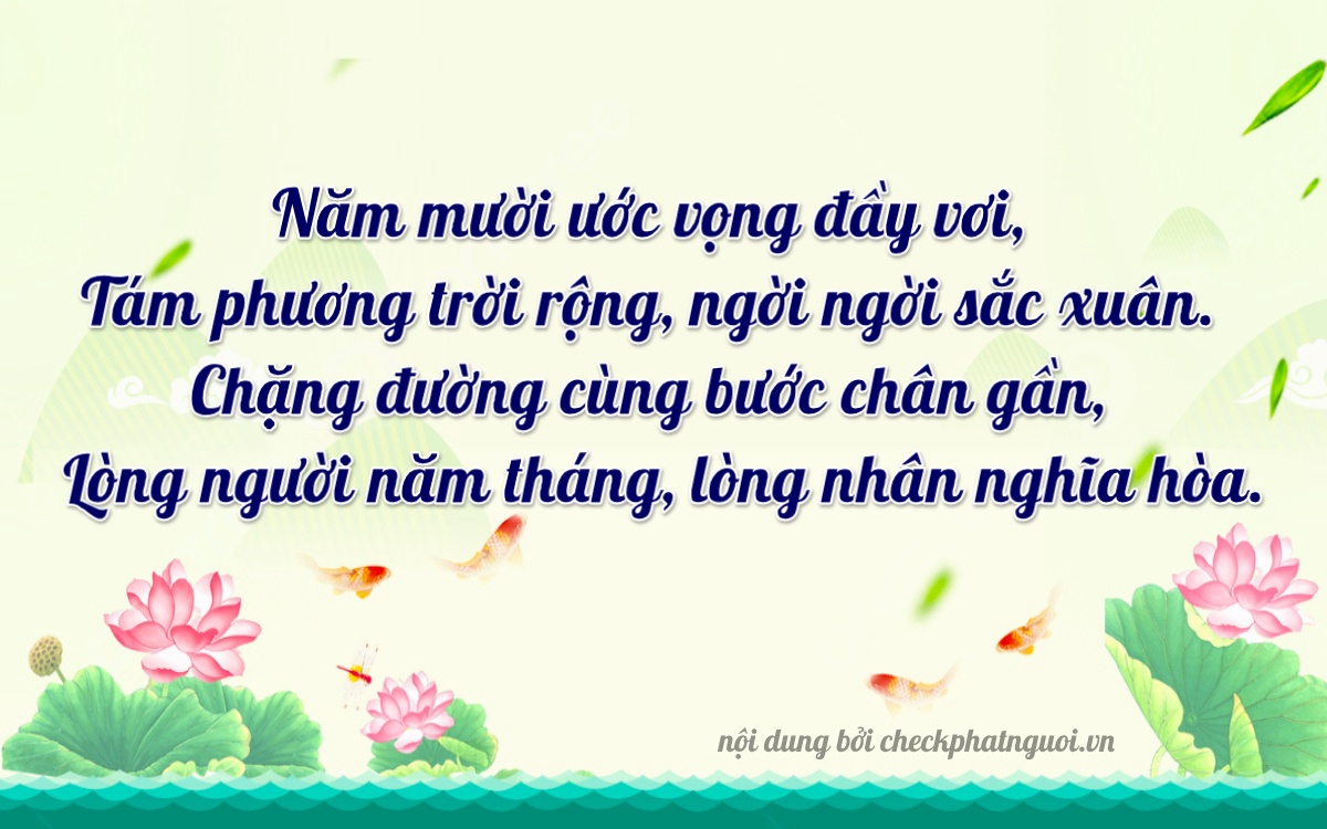 Bài thơ ý nghĩa cho <b>biển số 47AD-18516</b> tại website checkphatnguoi.vn