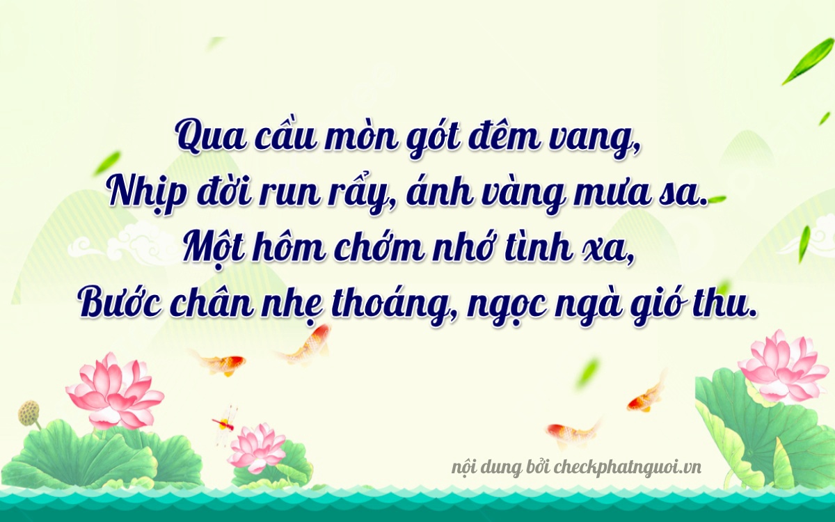 Bài thơ ý nghĩa cho <b>biển số 47AD-19130</b> tại website checkphatnguoi.vn