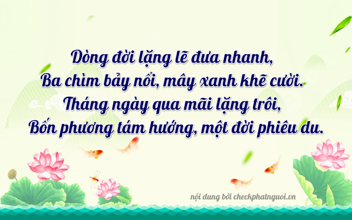 Bài thơ ý nghĩa cho <b>biển số 47AD-20466</b> tại website checkphatnguoi.vn