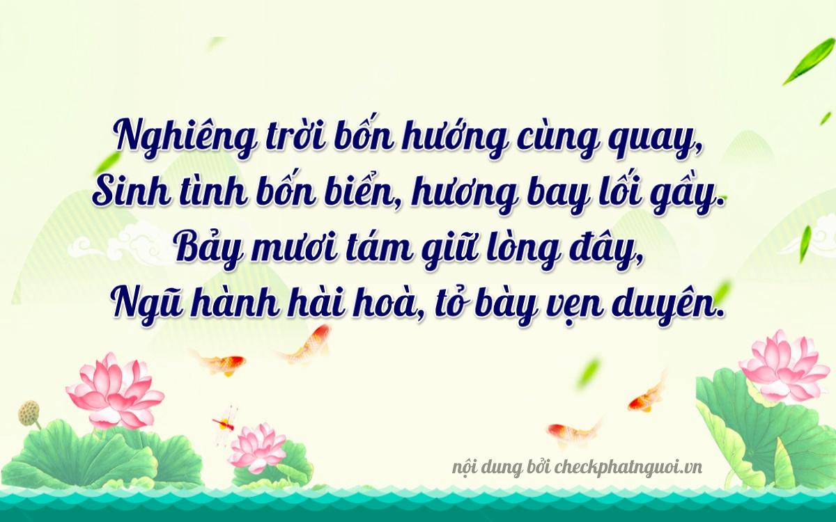 Bài thơ ý nghĩa cho <b>biển số 47AE-01478</b> tại website checkphatnguoi.vn