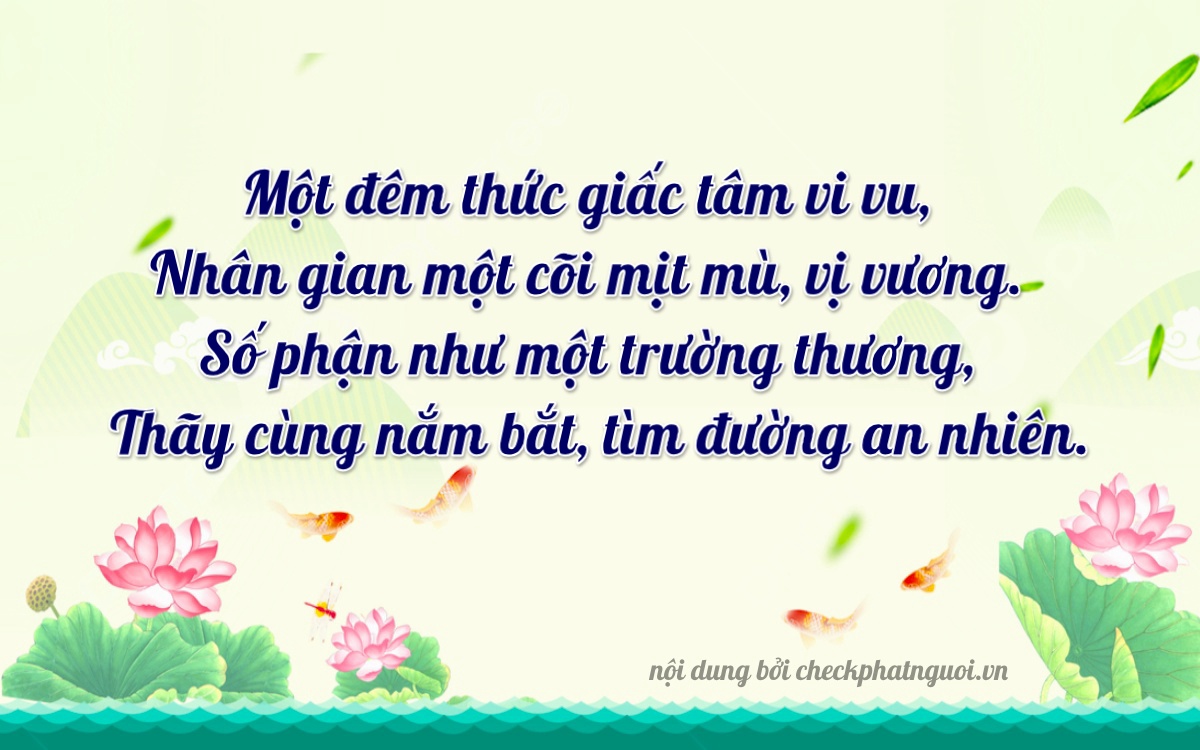 Bài thơ ý nghĩa cho <b>biển số 47AF-00163</b> tại website checkphatnguoi.vn