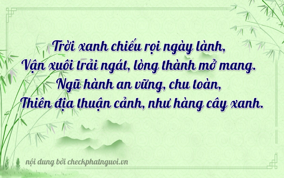 Bài thơ ý nghĩa cho <b>biển số 47AF-00188</b> tại website checkphatnguoi.vn