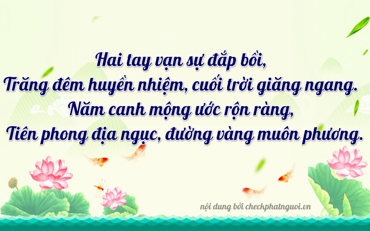 Bài thơ ý nghĩa cho <b>biển số 47AK-02536</b> tại website checkphatnguoi.vn