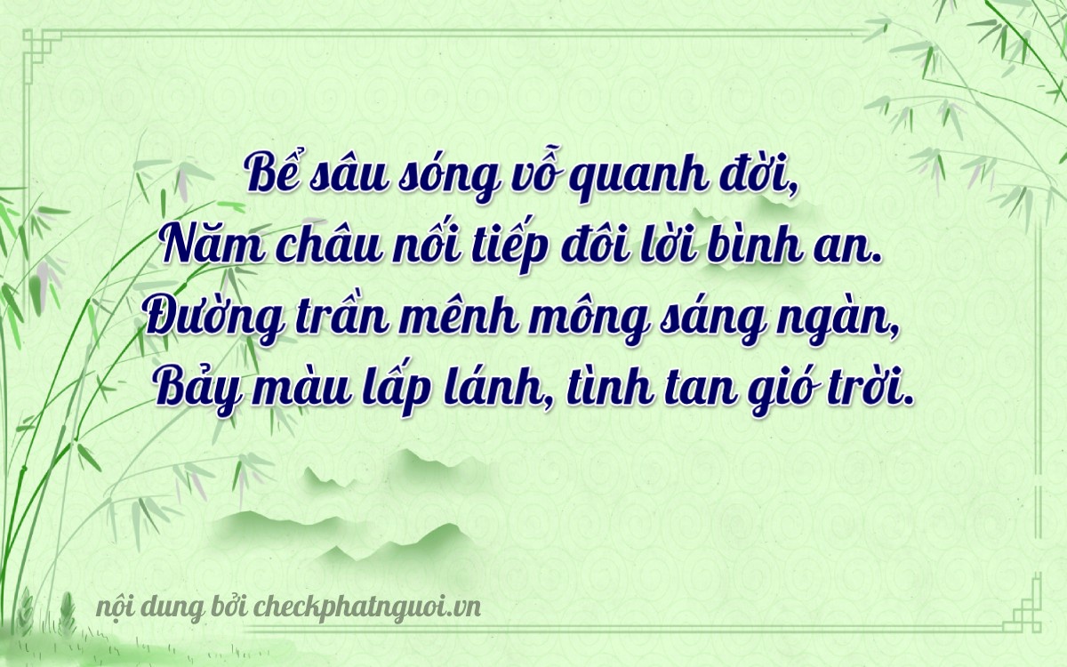 Bài thơ ý nghĩa cho <b>biển số 47AK-03776</b> tại website checkphatnguoi.vn