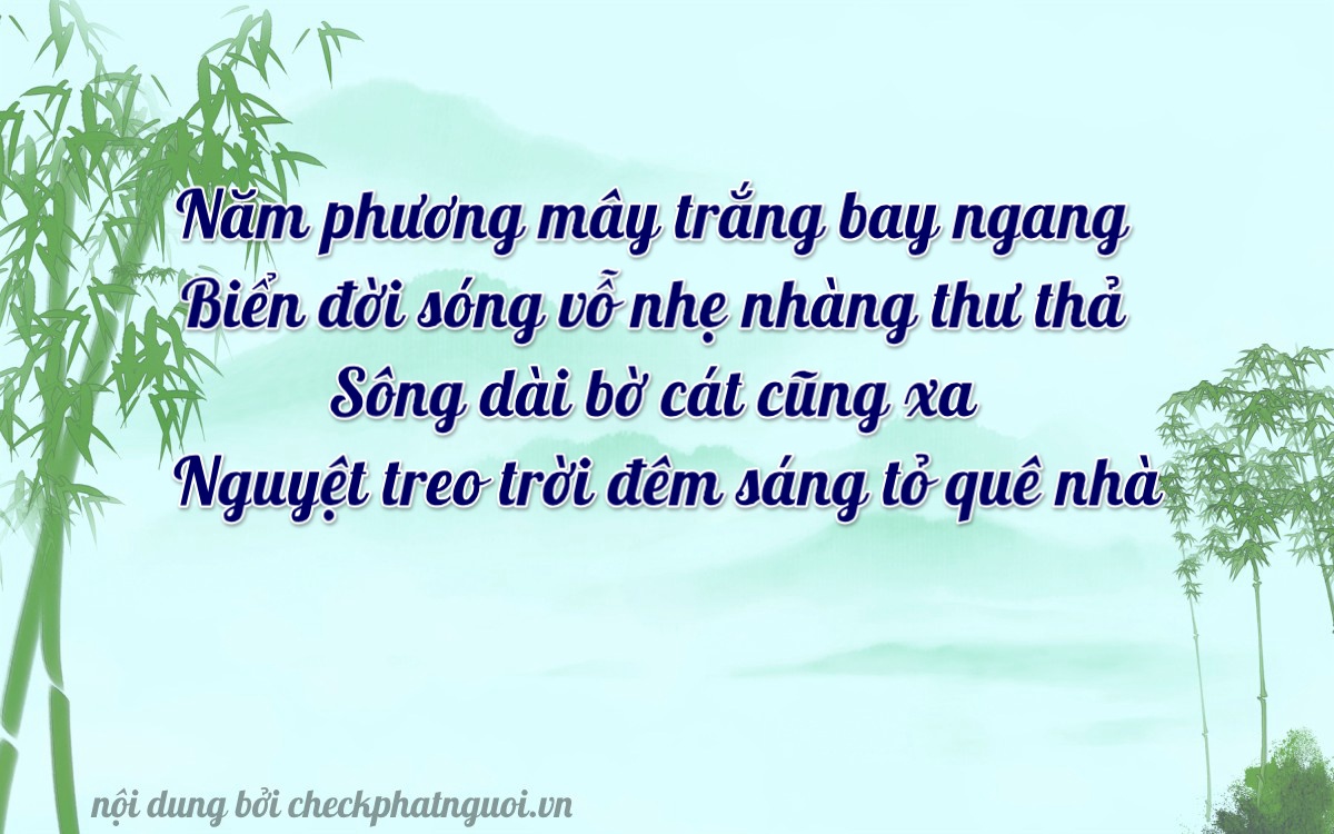 Bài thơ ý nghĩa cho <b>biển số 47AK-04535</b> tại website checkphatnguoi.vn